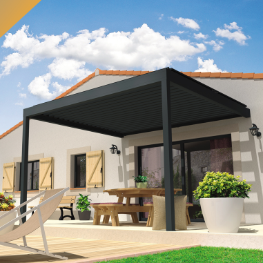 Pérgola Bioclimática LOLITE 4,00x4,613M Cilindro com Telecomando INTERSUN - 2