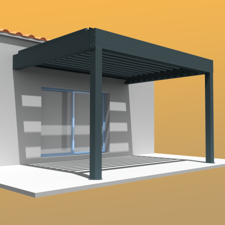 Pérgola Bioclimática SPINELLE 4,50x4,987M Cilindro com telecomando INTERSUN - 3