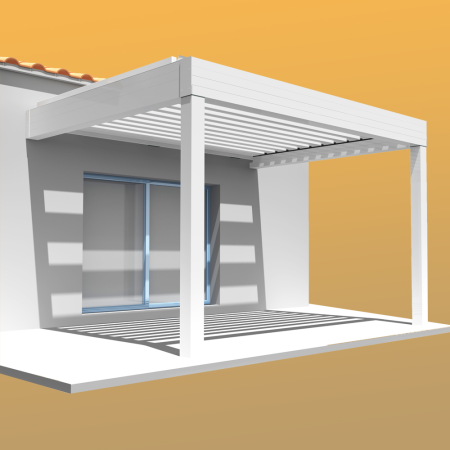 Pérgola Bioclimática SPINELLE 4,50x4,987M Cilindro com telecomando INTERSUN - 4