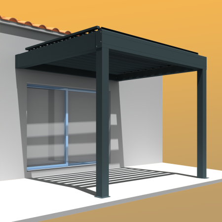 Pérgola Bioclimática LOLITE 4,00x4,613M Cilindro com Telecomando INTERSUN - 3