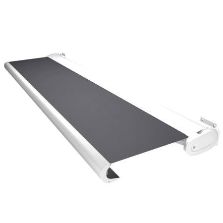 Toldo cofre HEVOA Branco 5,00x3,50 ML Motorizado Socorro Telecomando - Tela Unida Cinza S126 INTERSUN - 3