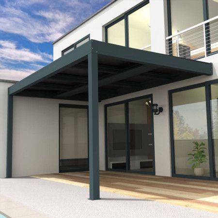 Pérgola solar fotovoltaica Heliolite 5,778x3,543 M - Cinza 4000W Bandeja de cabos incluída INTERSUN - 1